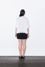 Load image into Gallery viewer, BOX FRILL LINEN BLOUSE 003 - WHITE
