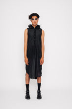 Load image into Gallery viewer, SLEEVELESS BIBBED SHIRT DRESS 001 - BLACK
