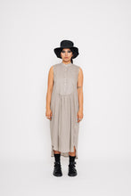 Load image into Gallery viewer, SLEEVELESS BIBBED SHIRT DRESS 001 - FAWN
