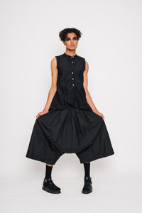 DROP CROTCH CULOTTES 001 - BLACK